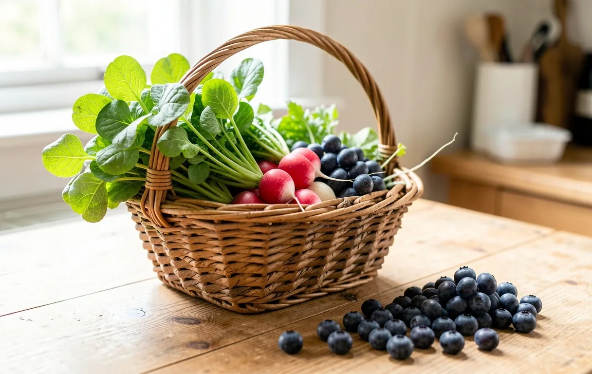 Vibrant UK summer harvest